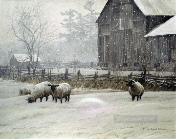  neige Art - Mouton enneigé